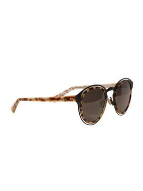 Dior Obscure Womens 0AMIR Titatnium Tortoise Round Sunglasses Limited Edition